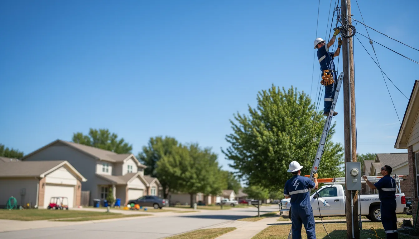 Residential electrician providing installation services in Gause, TX